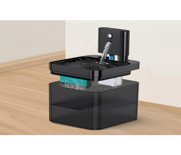 Rojeco RYSJFX-2K inteligentne poidło dla psa i kota czarne - 1514971 - zdjęcie 2